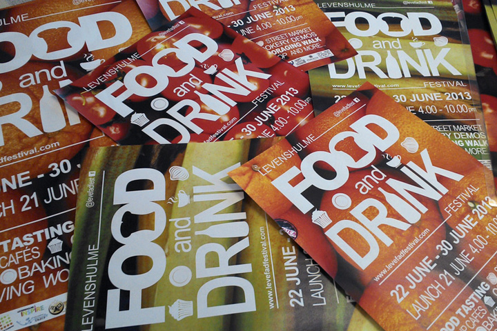 Brochure and Marketing material for Levenshulme Food and Drink Festival, Manchester :: June 2013
